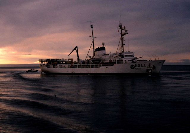 The NOAA Ship Surveyor was used by the AMLR Program from 1990 through 1995. Picture