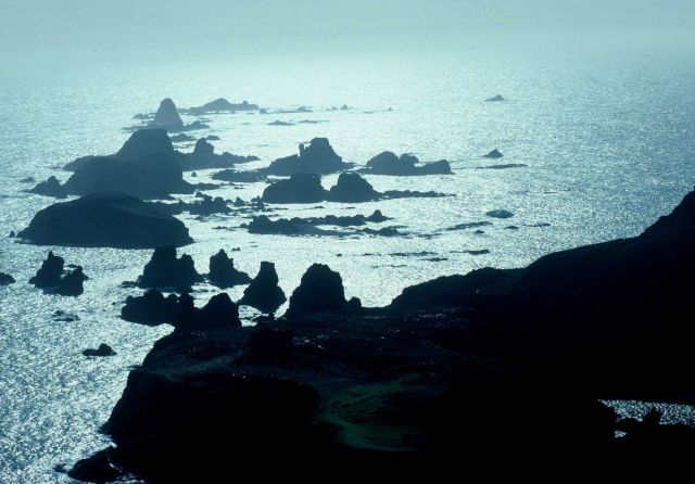 Volcanic islets off Seal Island. Picture