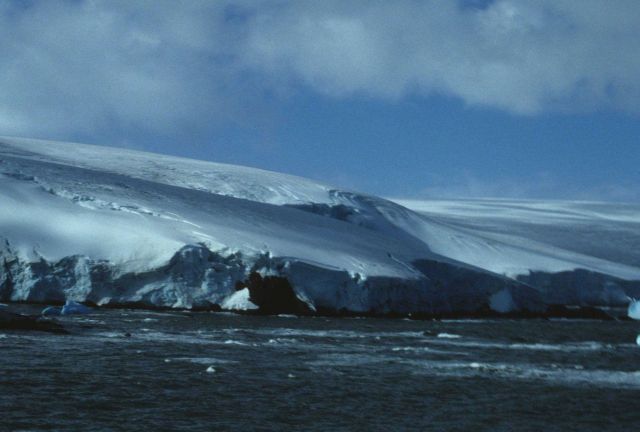 A glacier at Seal Island, 1992. Picture