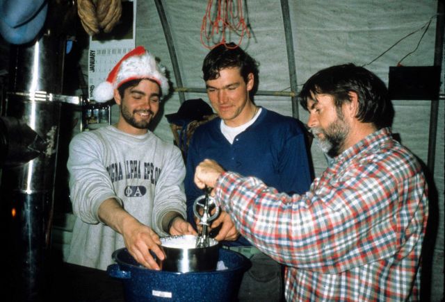 An AMLR Antarctic tradition: making ice cream Picture