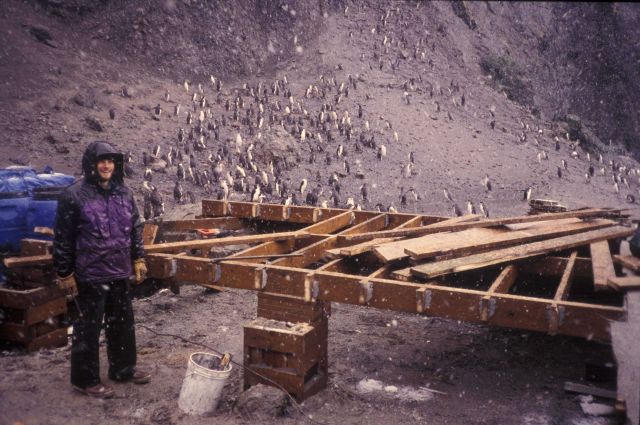 Breaking down the camp at Seal Island. Picture