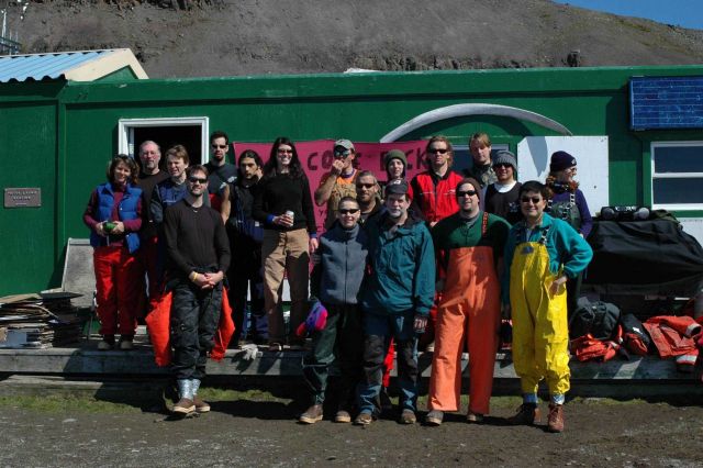 The AMLR science crew: Left to right (back row): Susan Woods, Dr Picture