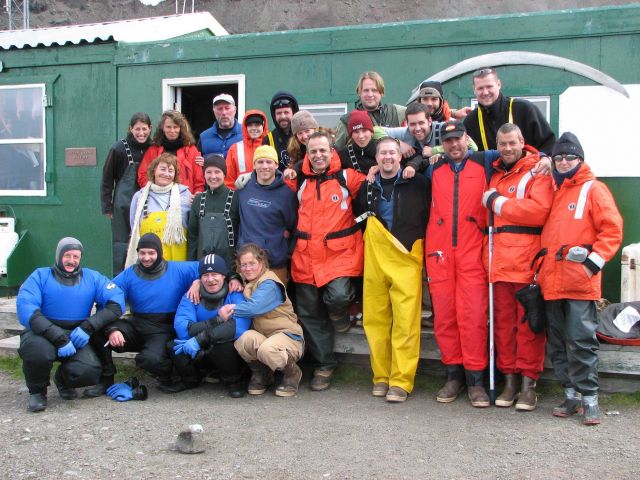 The AMLR crew at the Copacabana field station, King George Island. Picture