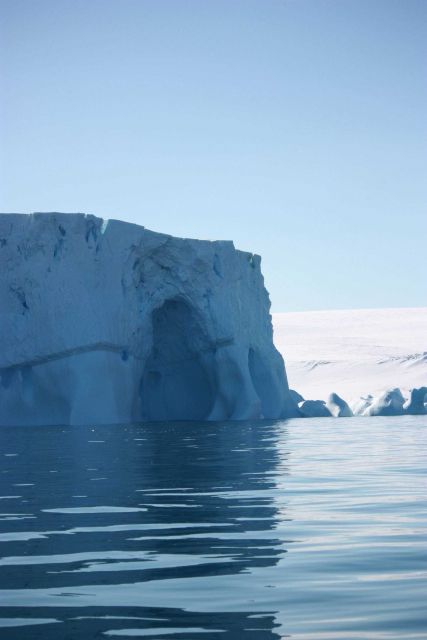 The edge of a tabular iceberg, Southern Ocean. Picture