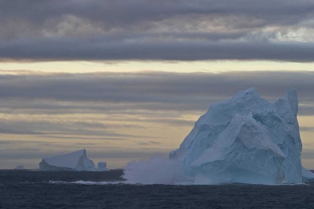 Icebergs, South Shetland Islands. Picture
