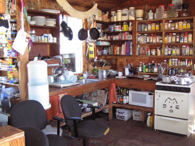 The kitchen at the Copacabana field station, King George Island. Picture