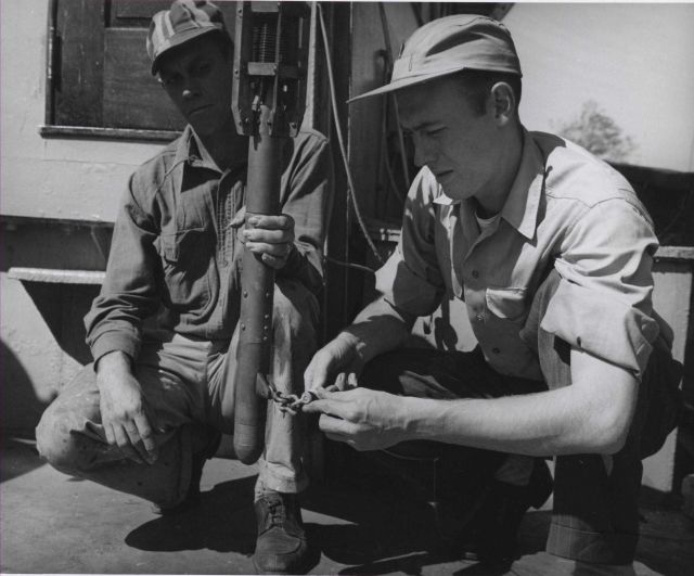 Preparing bathythermograph instrument for deployment Picture