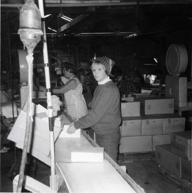 Packing H & G whiting in unlabeled cartons at Ocean Side Fisheries Picture