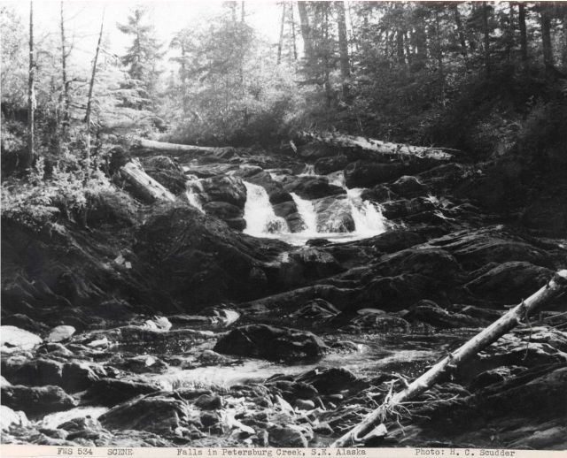 Falls in Petersburg Creek. Picture