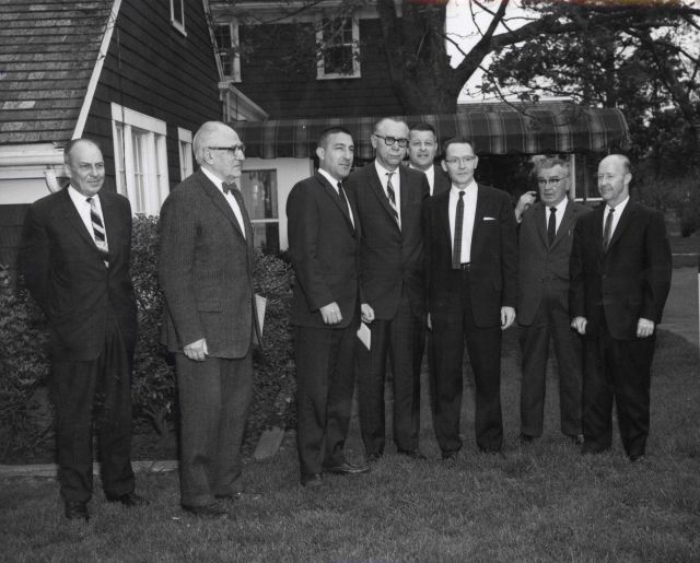 Secretary of Interior Stewart Udall with fisheries officials at Woods Hole during dedication ceremonies of ALBATROSS IV Picture