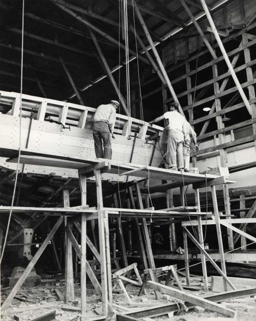 Boat building at Biloxi. Picture