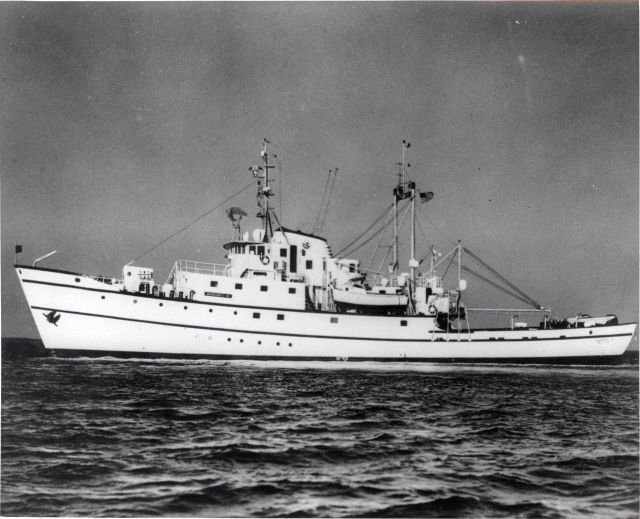 BCF Ship ALBATROSS IV underway shortly after commissioning as government vessel. Picture