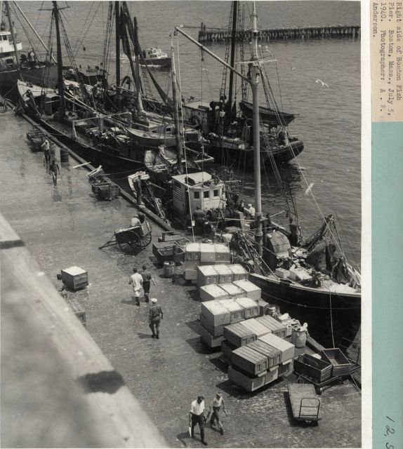 Right side of Boston Fish Pier as one looks offshore. Picture