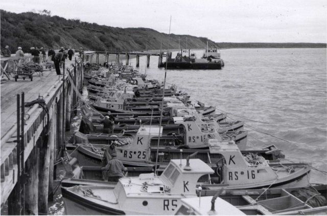 Bristol Bay drift gill net boats used in the salmon fishery. Picture
