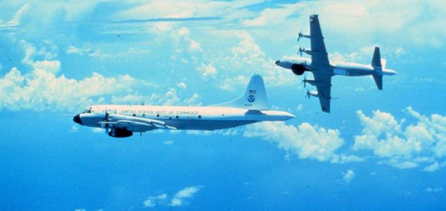 Both NOAA P-3's in flight Picture