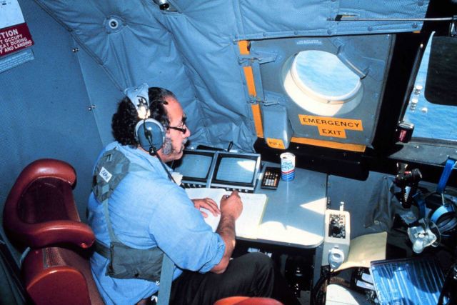 Chief scientist station on P-3. Picture
