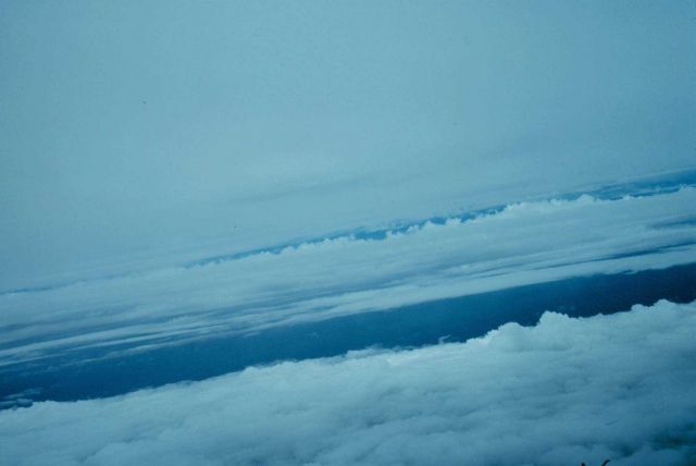 In the eye of Hurricane Caroline. Picture