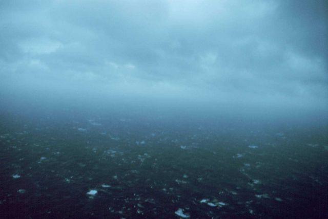 Winds at 50-60 knots as aircraft approaches storm center of Hurricane Eloise. Picture