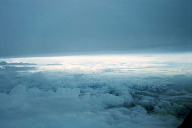 In the eye of Hurricane Eloise looking to the west. Picture