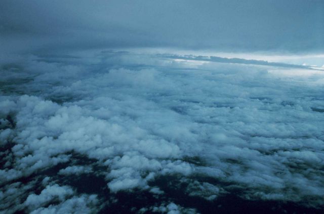 In the eye of Hurricane Eloise looking to the southeast. Picture