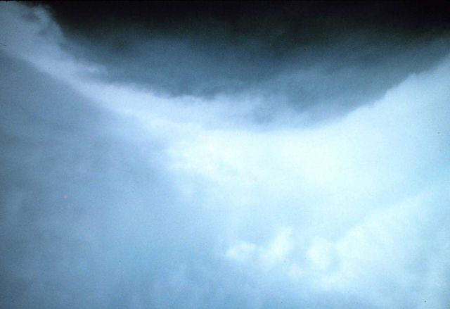 The awesome eye wall of Hurricane Allen. Picture