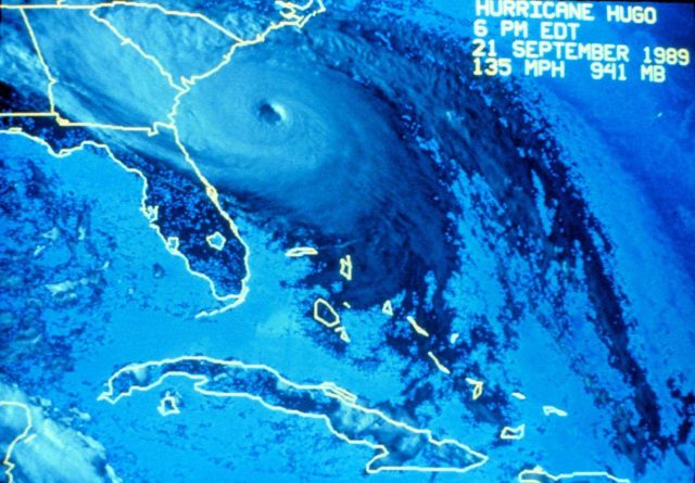 Hurricane Hugo off the South Carolina coast. Picture