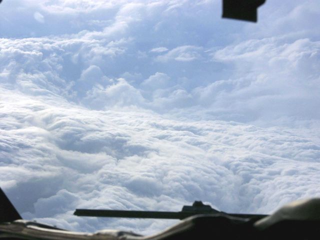 Eyewall of Hurricane Katrina south of Louisiana landfall. Picture