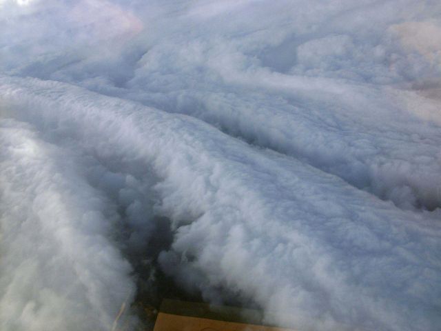 Eyewall of Hurricane Katrina south of Louisiana landfall. Picture