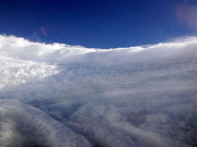 Eyewall of Hurricane Katrina as it was making landfall on the Louisiana coast. Picture