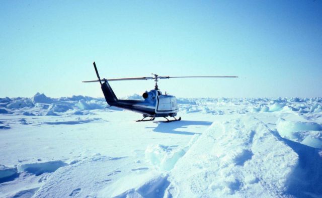 Sea ice studies in southern Chukchi Sea. Picture