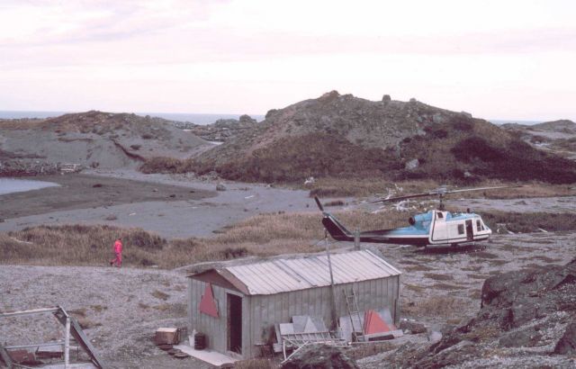 At a landing site on Augustine Island supporting seismic monitoring stations. Picture