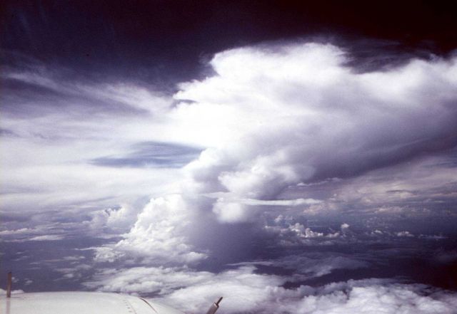 Isolated towering cumulus over the tropical Atlantic. Picture