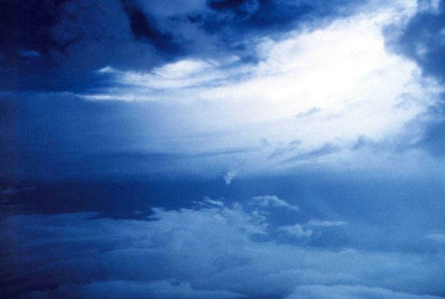 In the eye of Hurricane Debbie. Picture