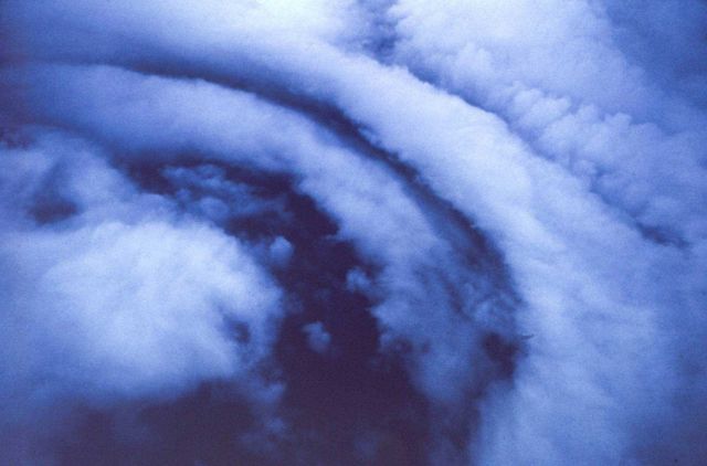 In the eye of Hurricane Debbie. Picture