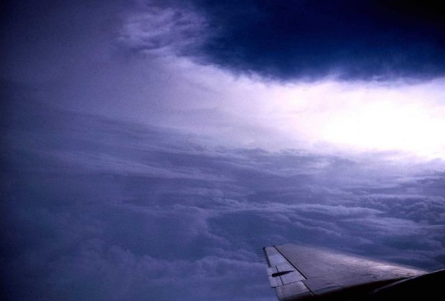 In the eye of Hurricane Betsy. Picture