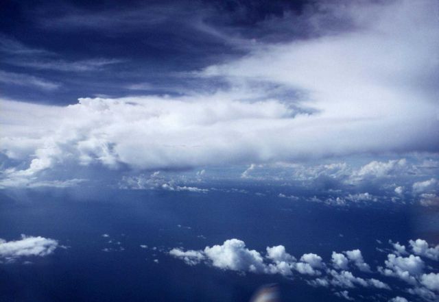 Cloud layers with cirrostratus above, Picture