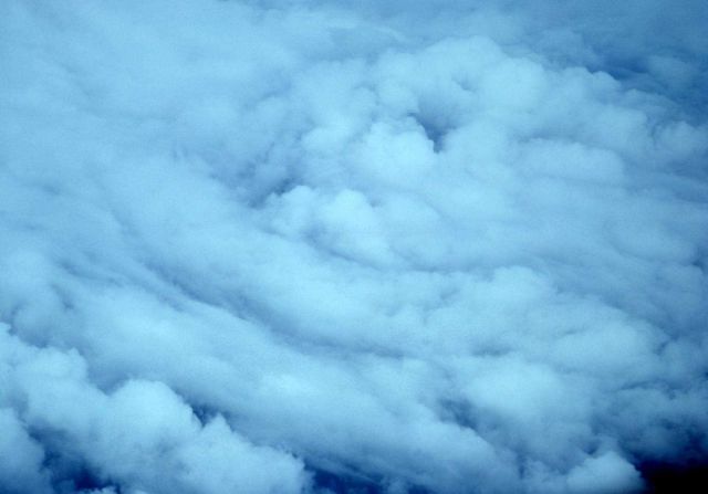 Cloud patterns in the eye of Hurricane Beulah. Picture