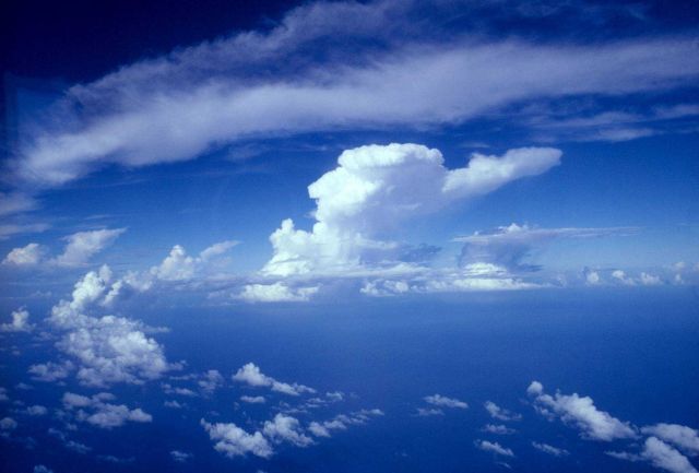Cumulonimbus viewed on the transit from Roosevelt Roads, Puerto Rico, to Miami, Florida. Picture