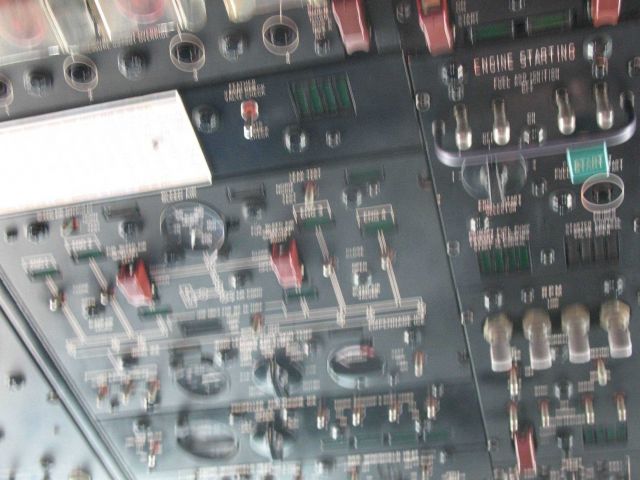 View of control panel during turbulence. Picture