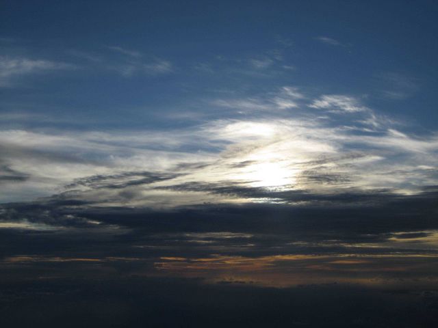 Dawn seen on return from Hurricane Karl mission. Picture