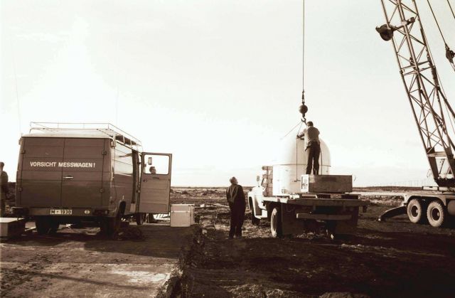 Setting up the BC-4 observatory at a German site. Picture
