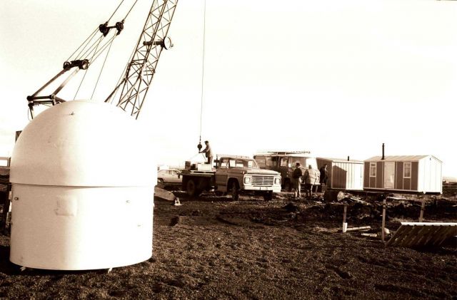 Setting up the BC-4 observatory at a German site. Picture