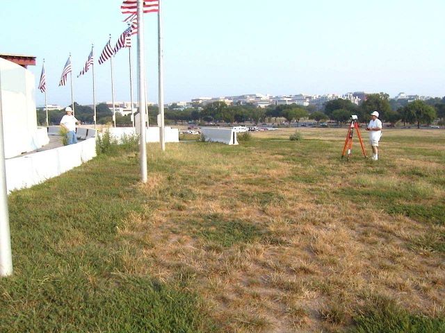 Leveling operations on the Washington Monument grounds Picture