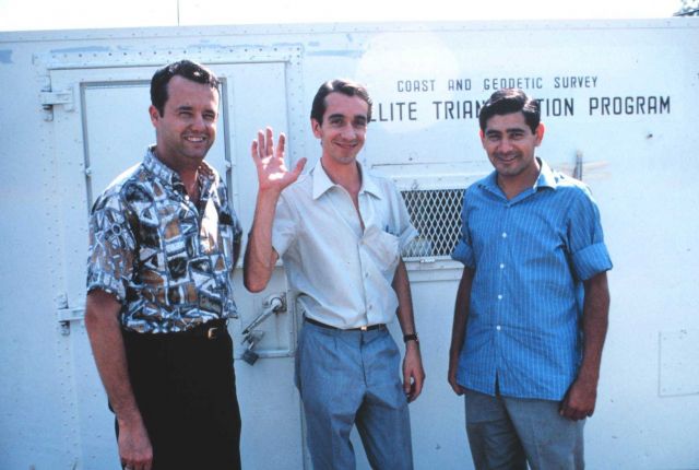 Station Number 019 - Sherrill Snellgrove on left with two Argentine assistants. Picture