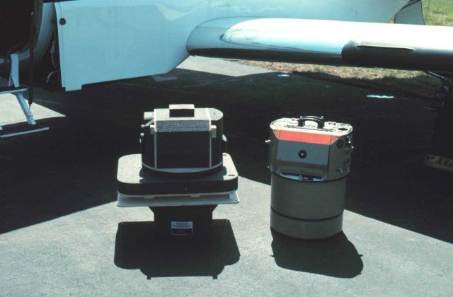 Photo equipment ready for installation on NOAA Cessna Citation II. Picture