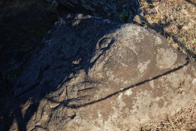 Indeterminate petroglyph at Rano Kau Picture