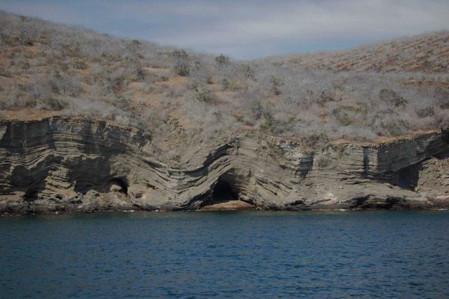 Lava cliffs of Tagus Cove, Isabela Island. Picture
