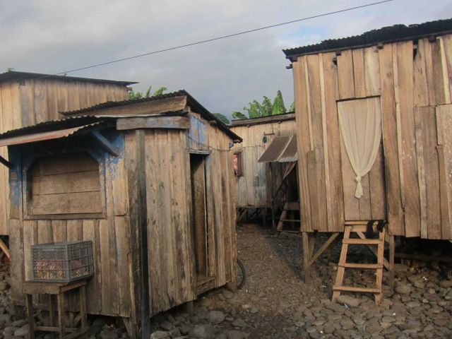 Huts in Sao Tomean fishing village Picture