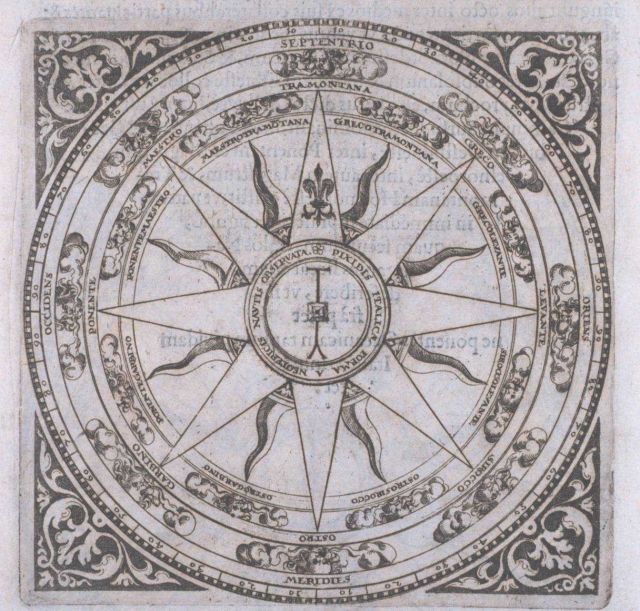 Image -9 of sequence - A decorative wind rose in: Philosophi ac medici... Picture