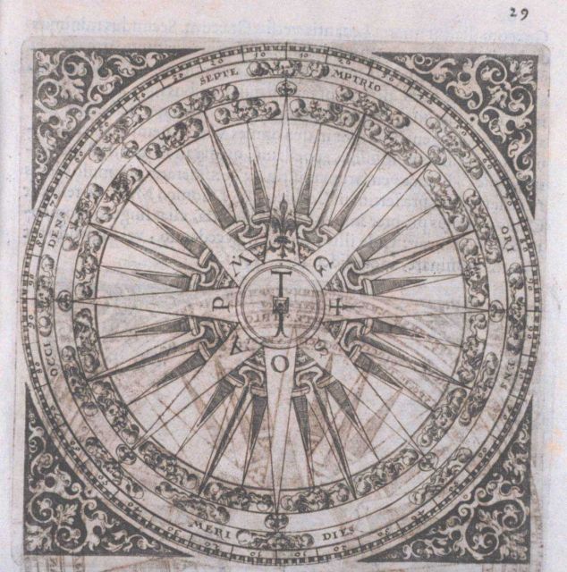 Image -10 of sequence - A decorative wind rose in: Philosophi ac medici... Picture